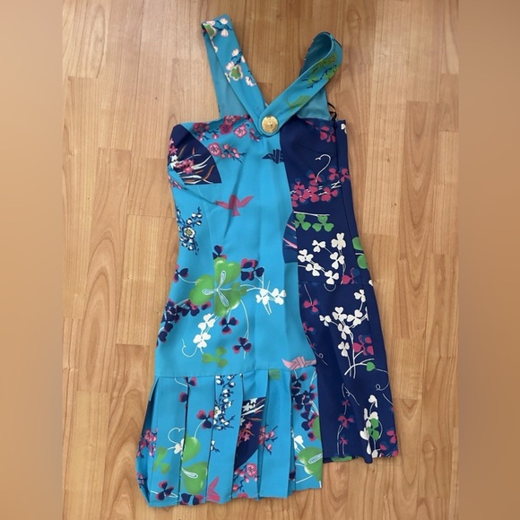 Versace Blue and Green Dress - Picture 3 of 6